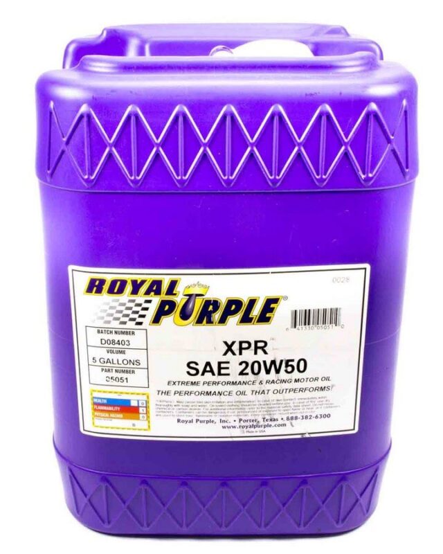 Royalite Racing Oil ROYAL PURPLE Synthetic Racing Oil XPR 5 Gallon (20W50) 5051