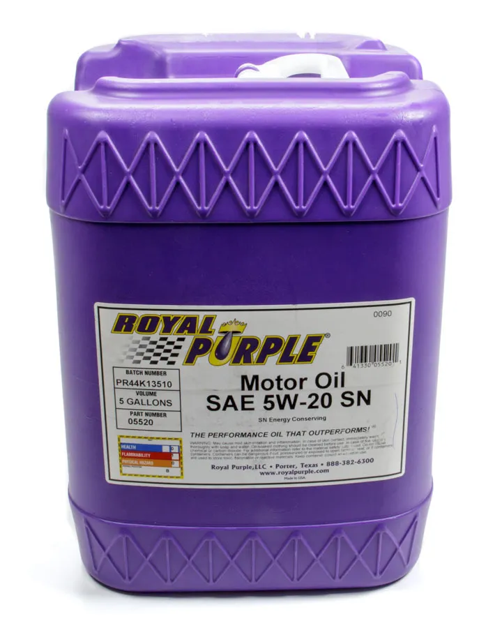 ROYAL PURPLE Multi-Grade Motor Oil 5w20 5 Gallon Pail 5520