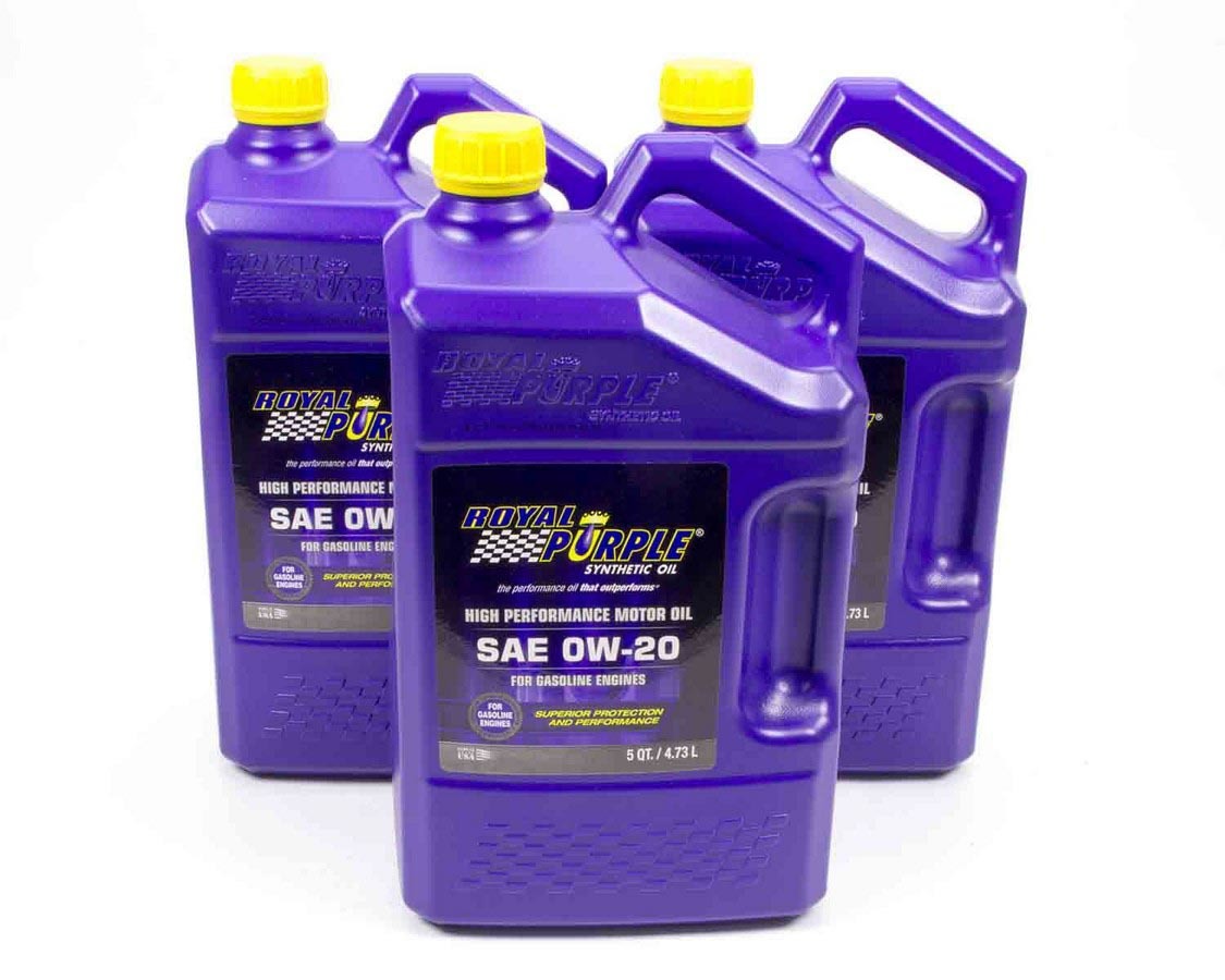 ROYAL PURPLE 0w20 Multi-Grade SAE Oil 3x5qt Bottles 53020