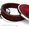 RACING POWER CO-PACKAGED 14in X 3in Super Flow Air Cleaner Chrome/Red R2236