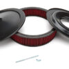 RACING POWER CO-PACKAGED 14inX3in Performance Sty le Air Cleaner Blk/Red R2351