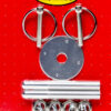 RACING POWER CO-PACKAGED Alum Hood Pin Kit Anodiz e Silver R4046