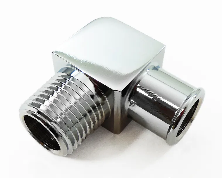 RACING POWER CO-PACKAGED 90 Deg Alum Fitting 3/4 X 1/2In- Chrome R4529