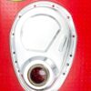 RACING POWER CO-PACKAGED SBC Steel Timing Chain Cover Chrome R4934