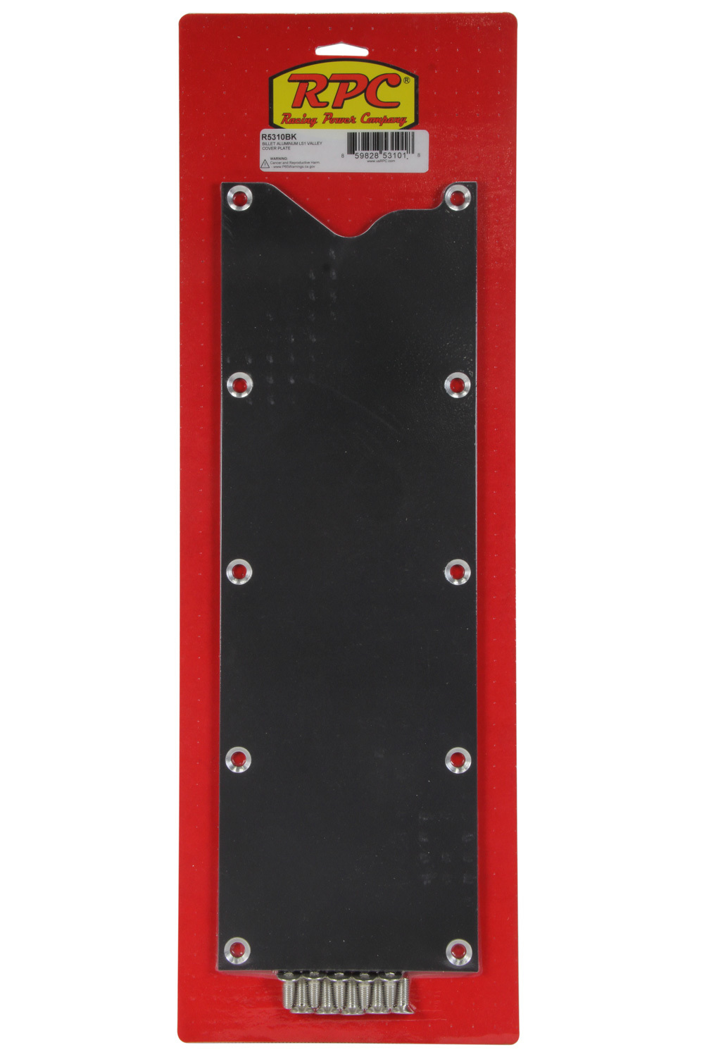 RACING POWER CO-PACKAGED Billet LS1 Valley Cover Plate Black R5310BK
