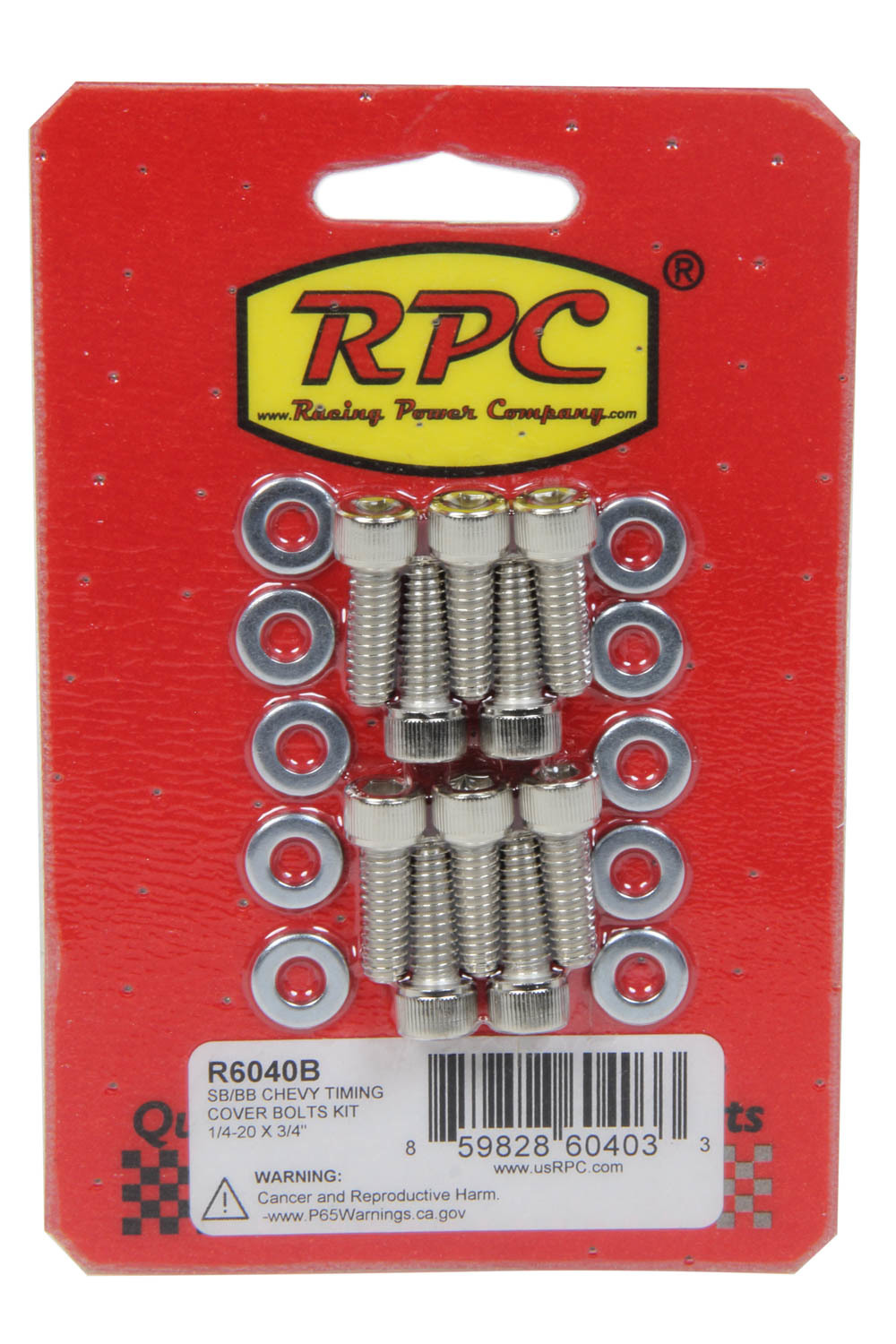 RACING POWER CO-PACKAGED Timing Chain Cover Bolts -10 R6040B