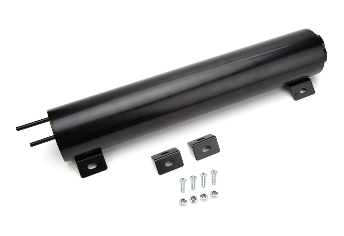 RACING POWER CO-PACKAGED Stainless 3in x 16in Overflow Tank Black R6078BK
