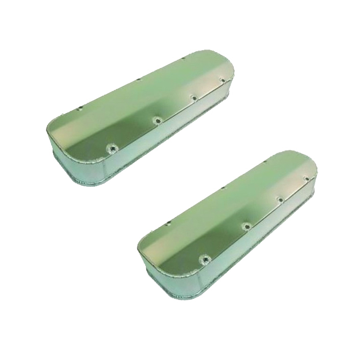RACING POWER CO-PACKAGED Fabricated BB Chevy 1965 -95 Valve Covers W/Rails R6244