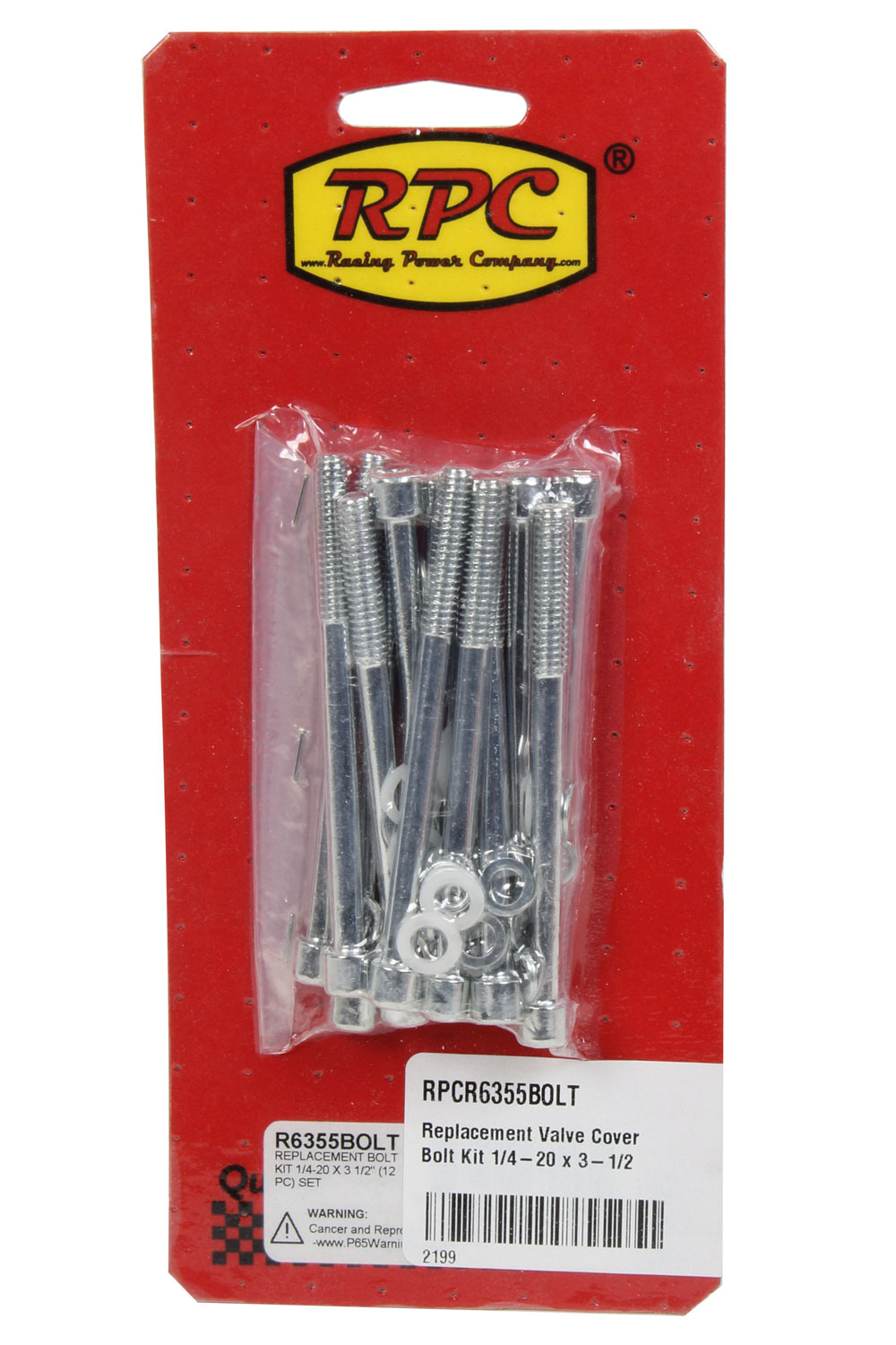 RACING POWER CO-PACKAGED Replacement Valve Cover Bolt Kit 1/4-20 x 3-1/2 R6355BOLT