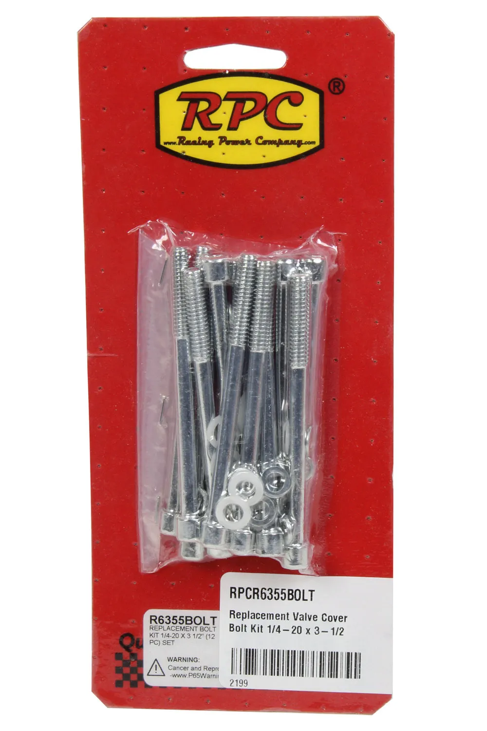 RACING POWER CO-PACKAGED Replacement Valve Cover Bolt Kit 1/4-20 x 3-1/2 R6355BOLT