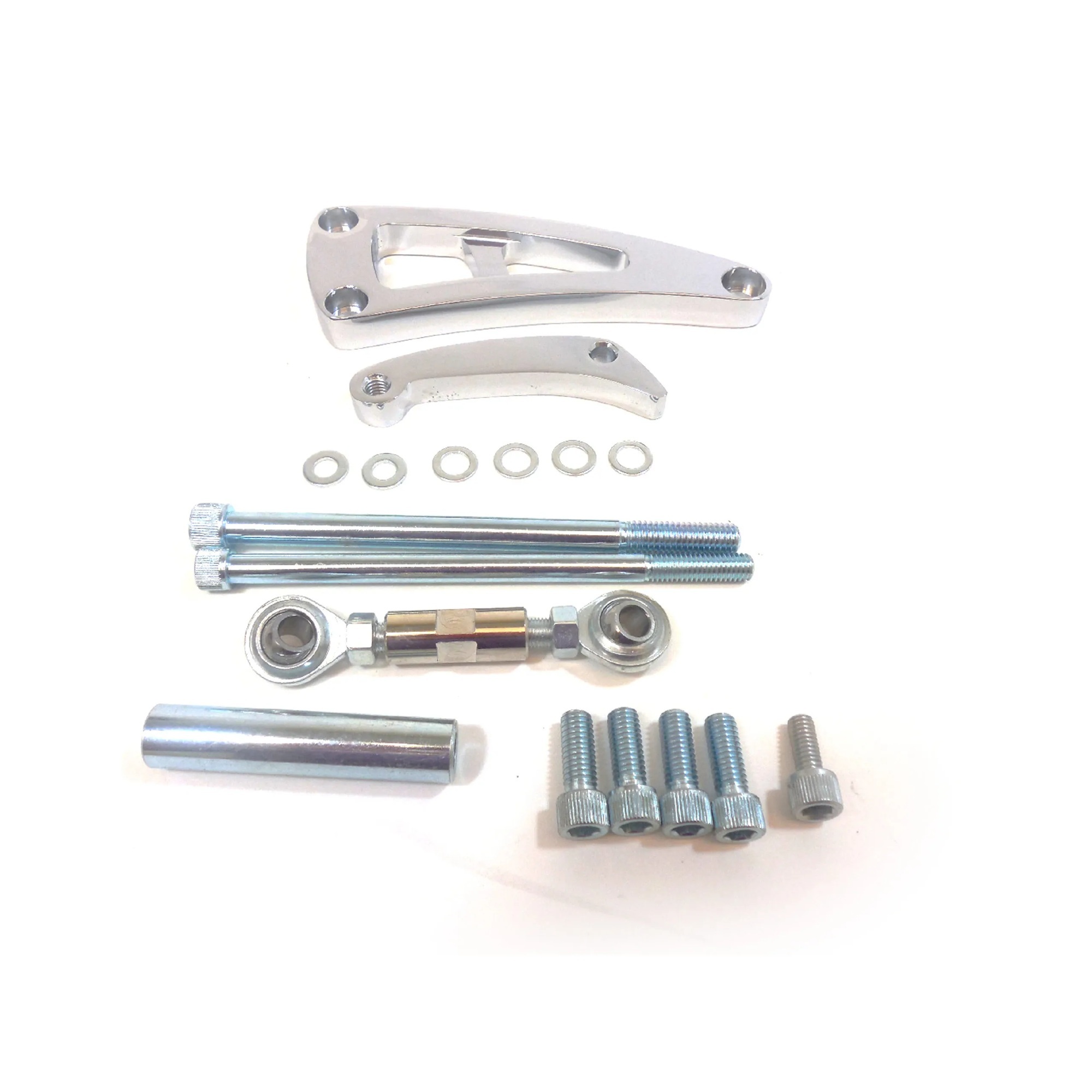 RACING POWER CO-PACKAGED Chrome Alum BB Chevy Alternator Bracket R6408