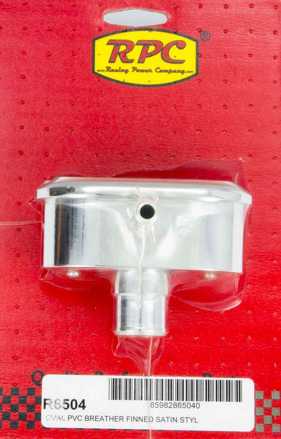 RACING POWER CO-PACKAGED Alum Finned PCV Breather Polished/Satin R6504