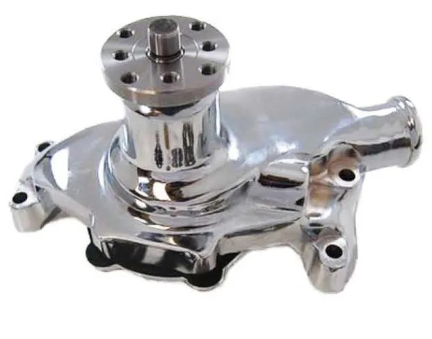 RACING POWER CO-PACKAGED Smooth SB Chevy Short Wa ter Pump Chrome R6916C