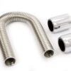 RACING POWER CO-PACKAGED 24in Stainless Hose Kit w/Chrome Ends R7305