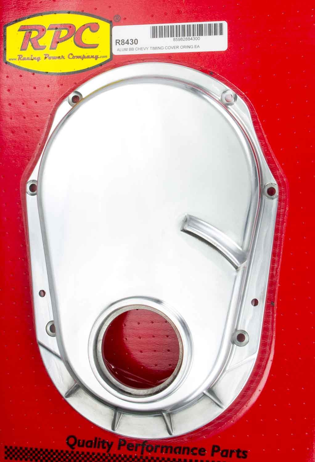 RACING POWER CO-PACKAGED BBC 96- Alum Timing Chain Cover Polished R8430