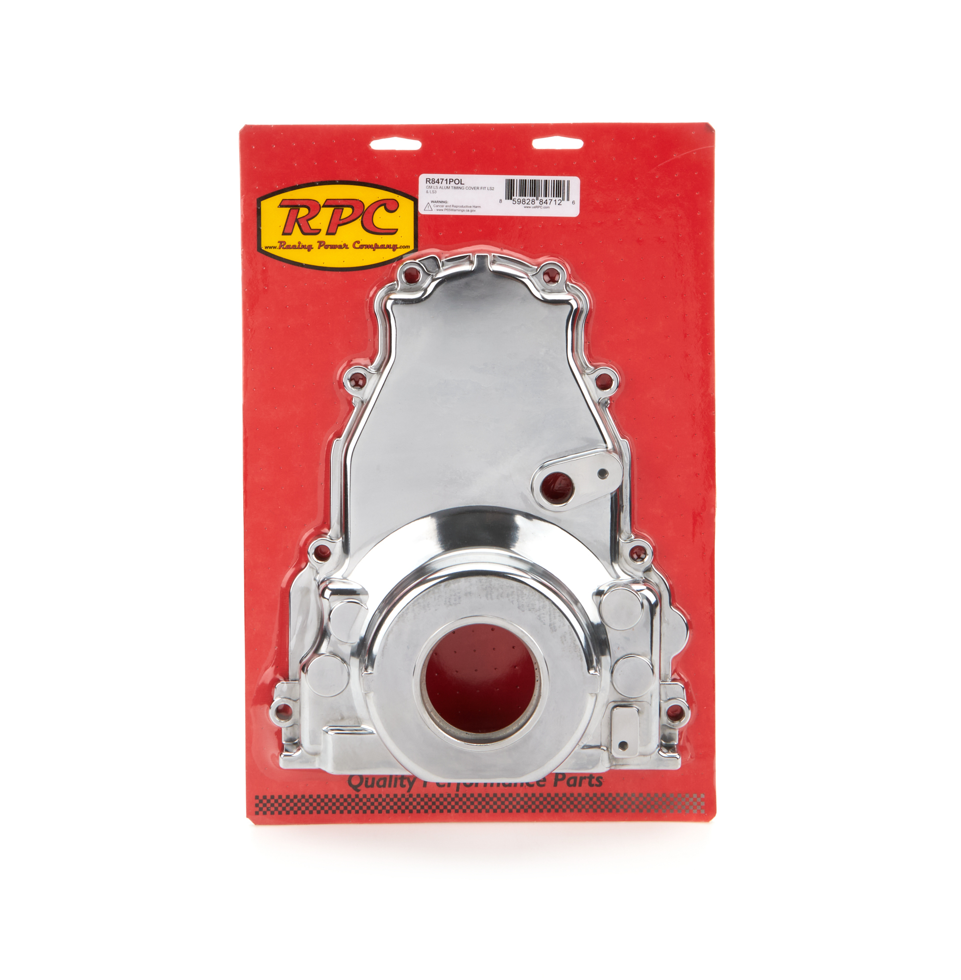 RACING POWER CO-PACKAGED GM LS Engine Aluminum Ti ming Cover Fits LS2/LS3 R8471POL
