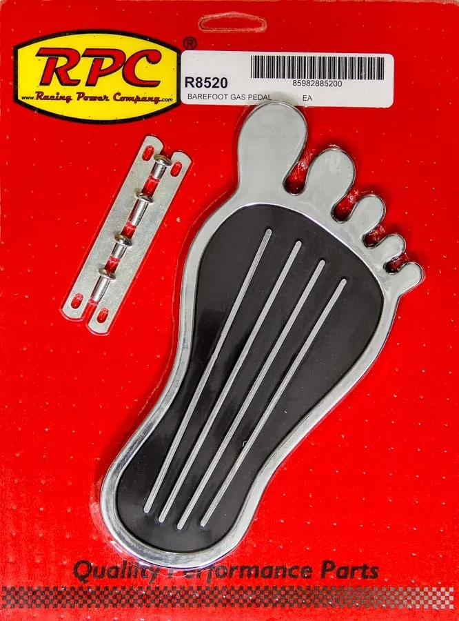 RACING POWER CO-PACKAGED Gas Pedal Barefoot Chrom Steel R8520