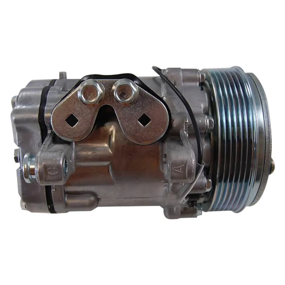 RACING POWER CO-PACKAGED Sanden #7176 12V A/C Co mpressor Serpentine R8755