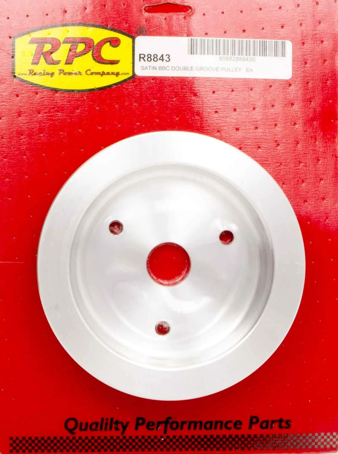 RACING POWER CO-PACKAGED BBC SWP 2 Groove Lower Pulley Satin R8843