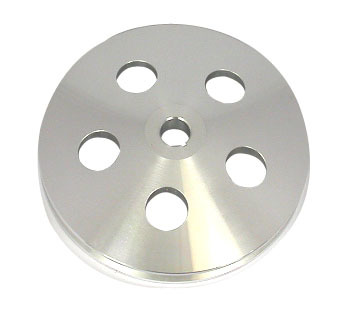 RACING POWER CO-PACKAGED Polished Aluminum GM 1V Power Steering Pulley R8848POL
