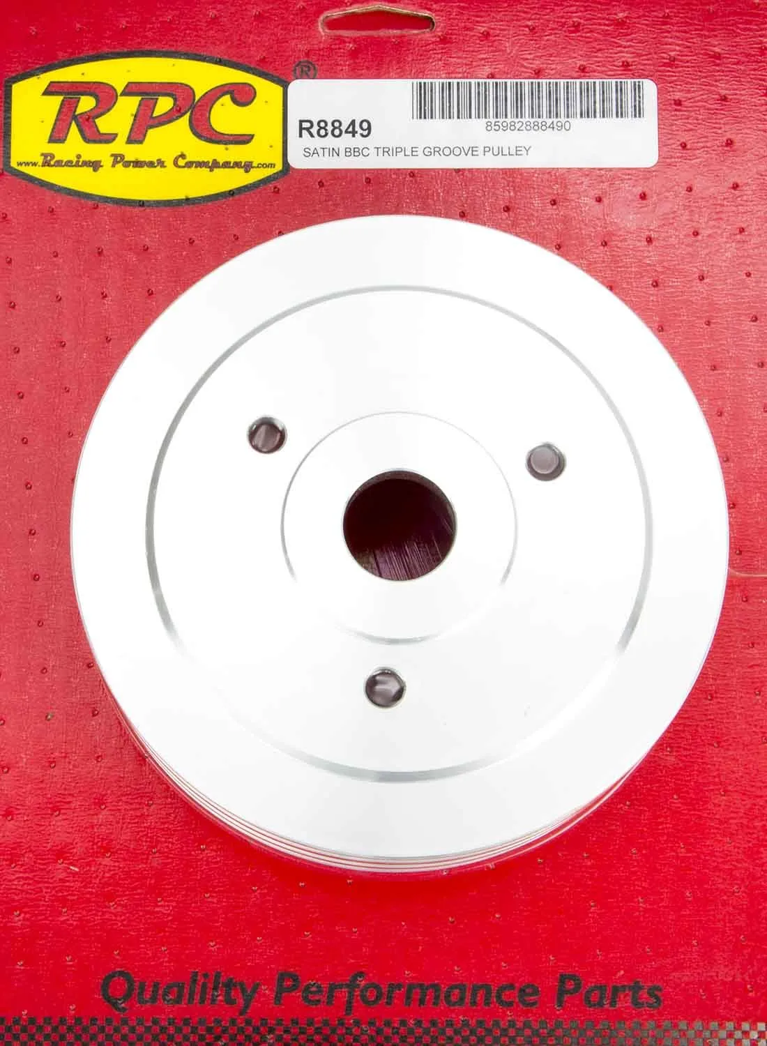 RACING POWER CO-PACKAGED BBC SWP Triple Groove Lower Pulley Satin R8849