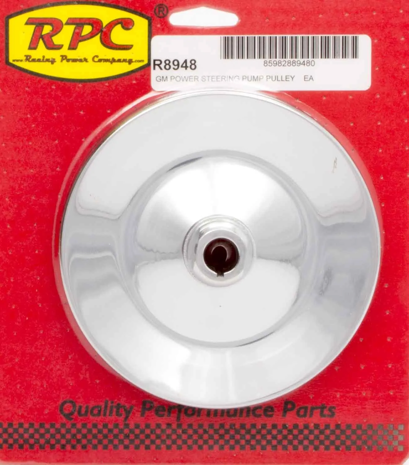 RACING POWER CO-PACKAGED GM P/S Pulley Chrome R8948