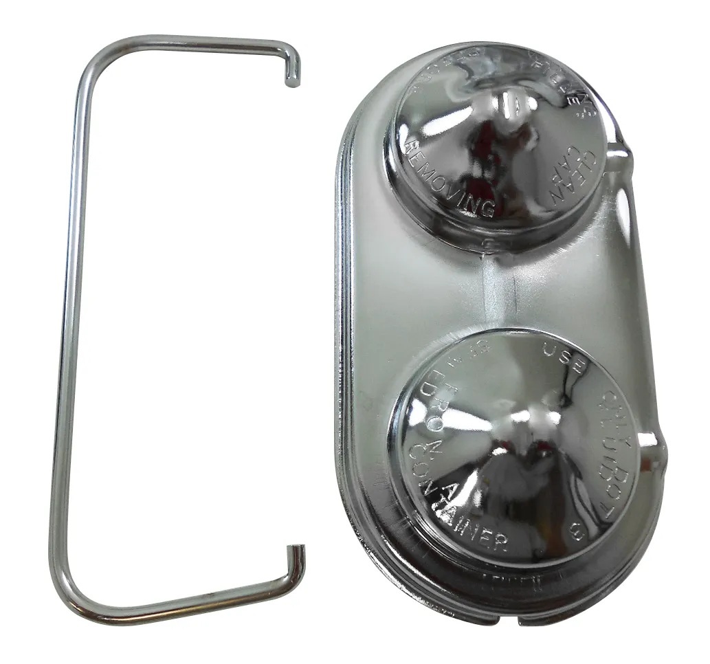 RACING POWER CO-PACKAGED GM Master Brake Cylinder Cover Chrome R9100