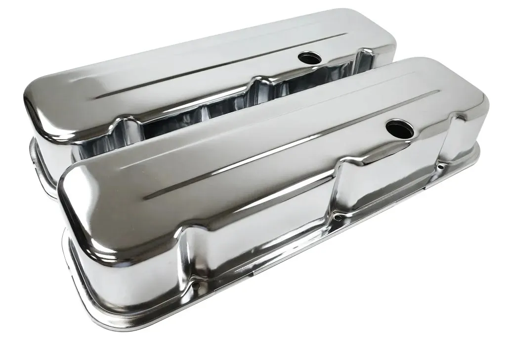 RACING POWER CO-PACKAGED Chevy 396-502 Short Val ve Cover Pair R9236