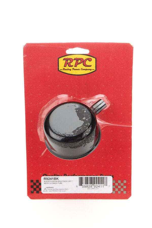RACING POWER CO-PACKAGED Valve Cover Breather w/ Smog Tube Black Each ...