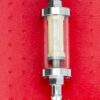 RACING POWER CO-PACKAGED 3/8in Chrome/Clear Fuel Filter R9245
