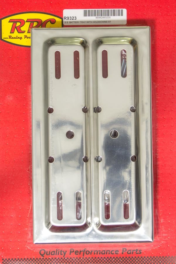 RACING POWER CO-PACKAGED Stainless Steel Battery Tray Kit R9323
