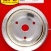RACING POWER CO-PACKAGED SBC 2GROOVE CRANK PULLEY SHORT PUMP CHROME R9603