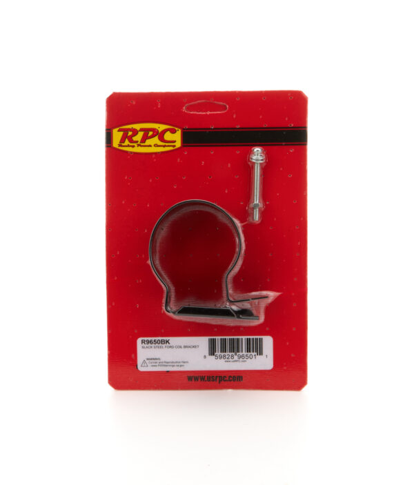 Coil Spring Racing Bracket RACING POWER CO-PACKAGED Ford Coil Bracket Black R9650BK