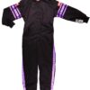 RACEQUIP Black Suit Single Layer Kids Medium Purple Trim 1950593RQP