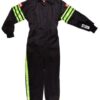 RACEQUIP Black Suit Single Layer Kids X-Small Green Trim 1950791RQP