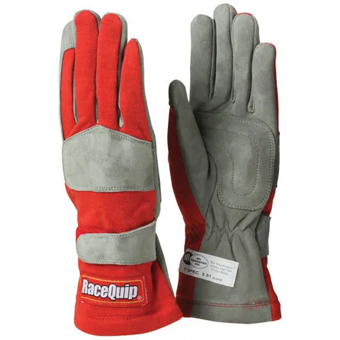 RACEQUIP Gloves Single Layer Large Red SFI 351015RQP
