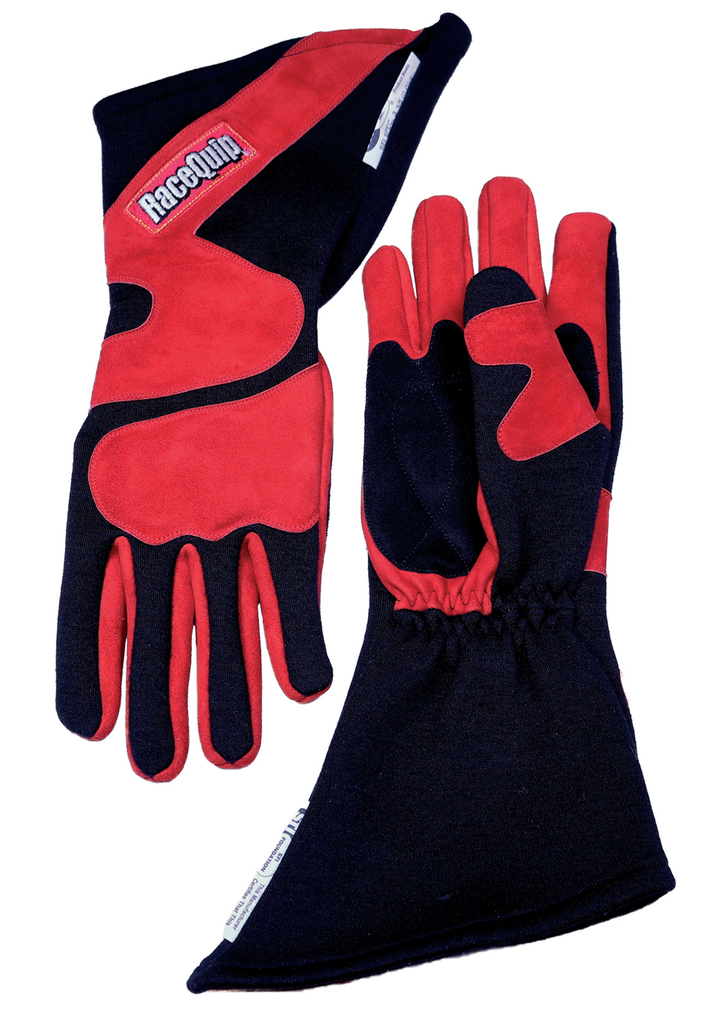 RACEQUIP Gloves Outseam Black/Red Large SFI-5 358105RQP