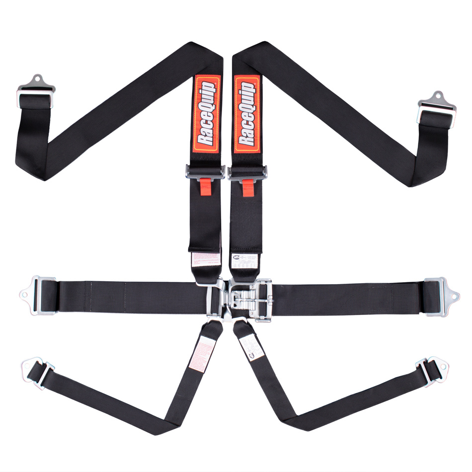 RACEQUIP 6pt Harness Set L&L Black SFI 712002RQP