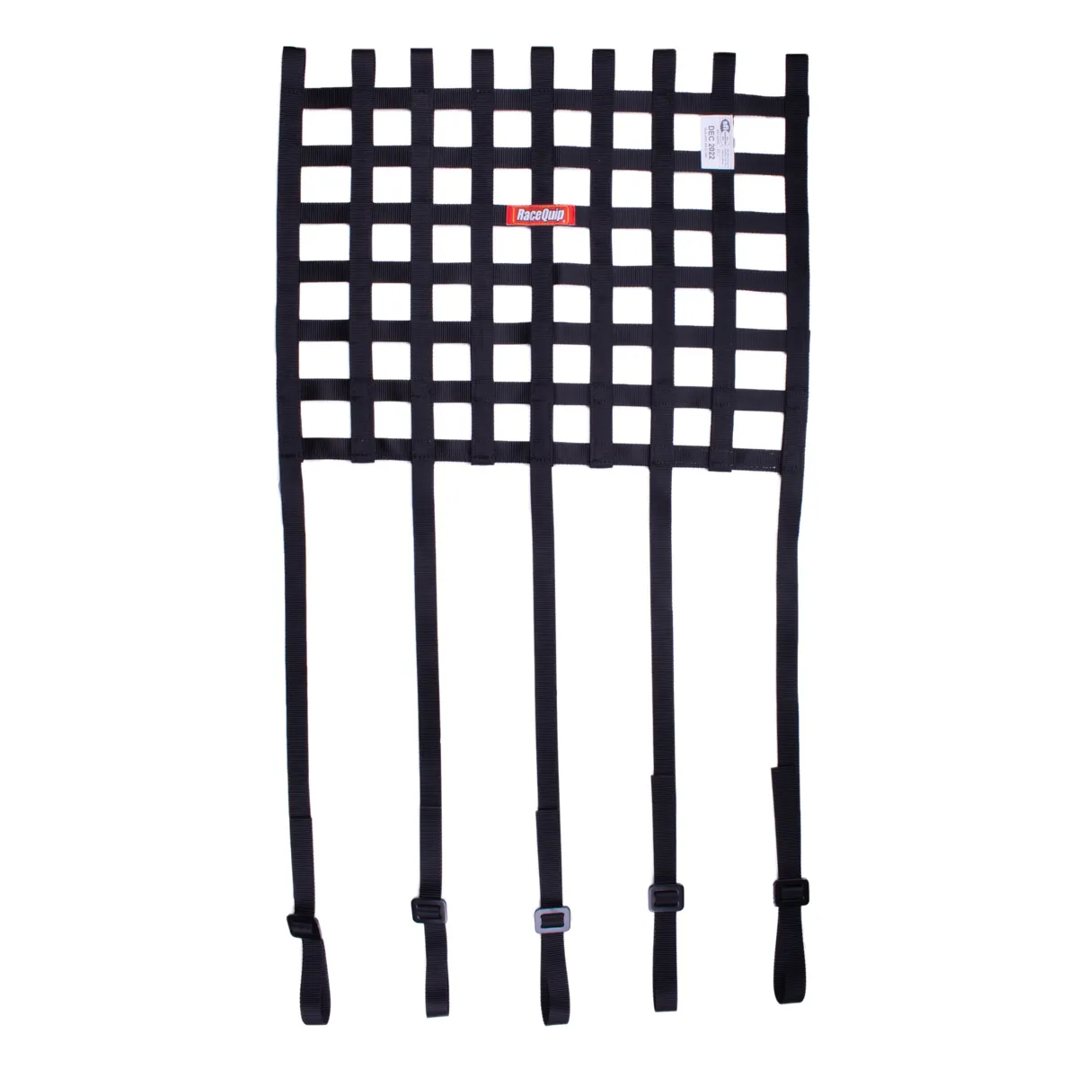 RACEQUIP Window Net 18inx18in w/ Strap Mounts SFI 825003RQP