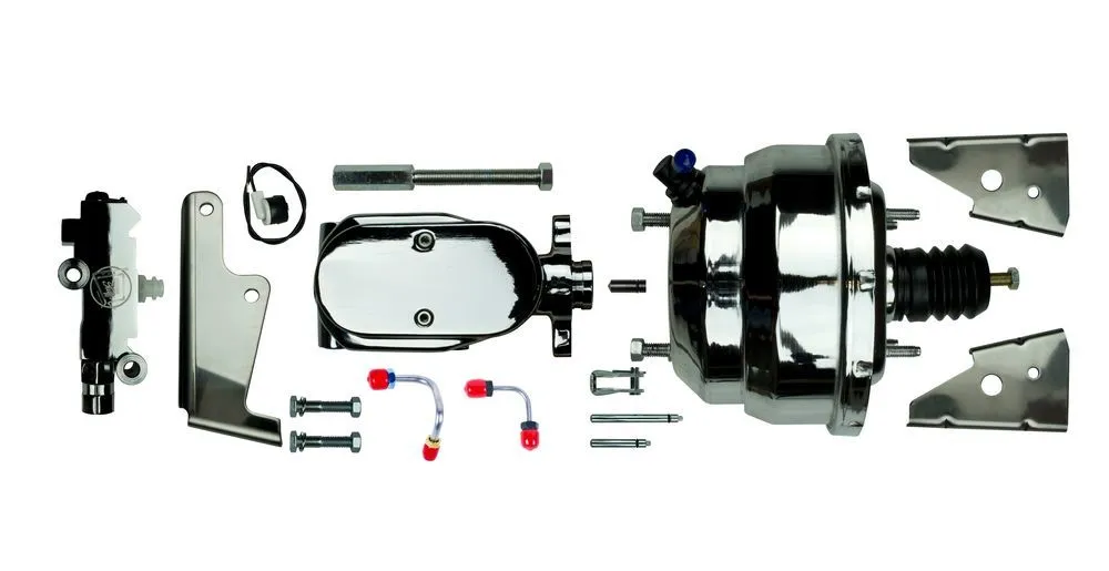 RIGHT STUFF DETAILING Chrome 8in Dual Booster and Master Cylinder J81315171