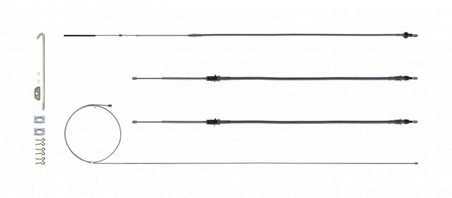 RIGHT STUFF DETAILING Brake Cable Set w/Hardwa re 68-69 Camaro RSBCF02