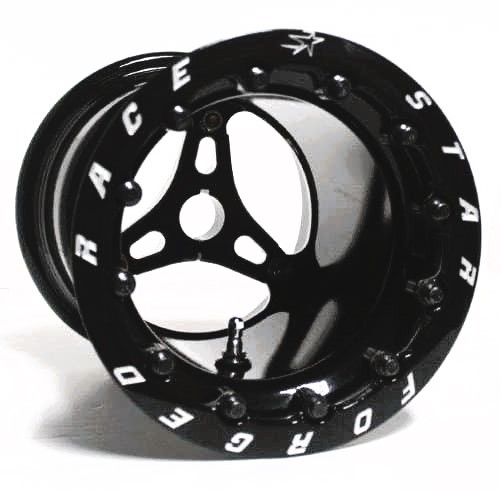 RACE STAR INDUSTRIES 53 Jr Dragster Pair 8x8 Double Beadlock Black 53-88DBL
