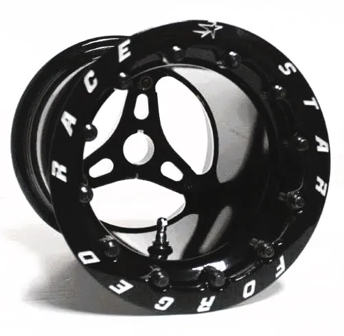 RACE STAR INDUSTRIES 53 Jr Dragster Pair 8x8 Double Beadlock Black 53-88DBL