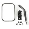 RUGGED RIDGE Quick Release Mirror Tex tured Black Rectangular 11025.18