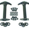 RUGGED RIDGE Hood Catch Kit  Black 4 1-95 Jeep CJ/Wrangler YJ 11210.01