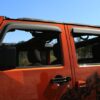 RUGGED RIDGE Window Visors Matte Blac k 4 Door 07-18 Jeep Wran 11349.12