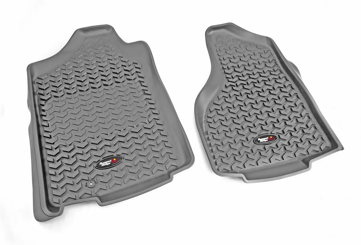 RUGGED RIDGE Floor Liner Front; Gray 2009-2011 Dodge Ram 15 84903.04