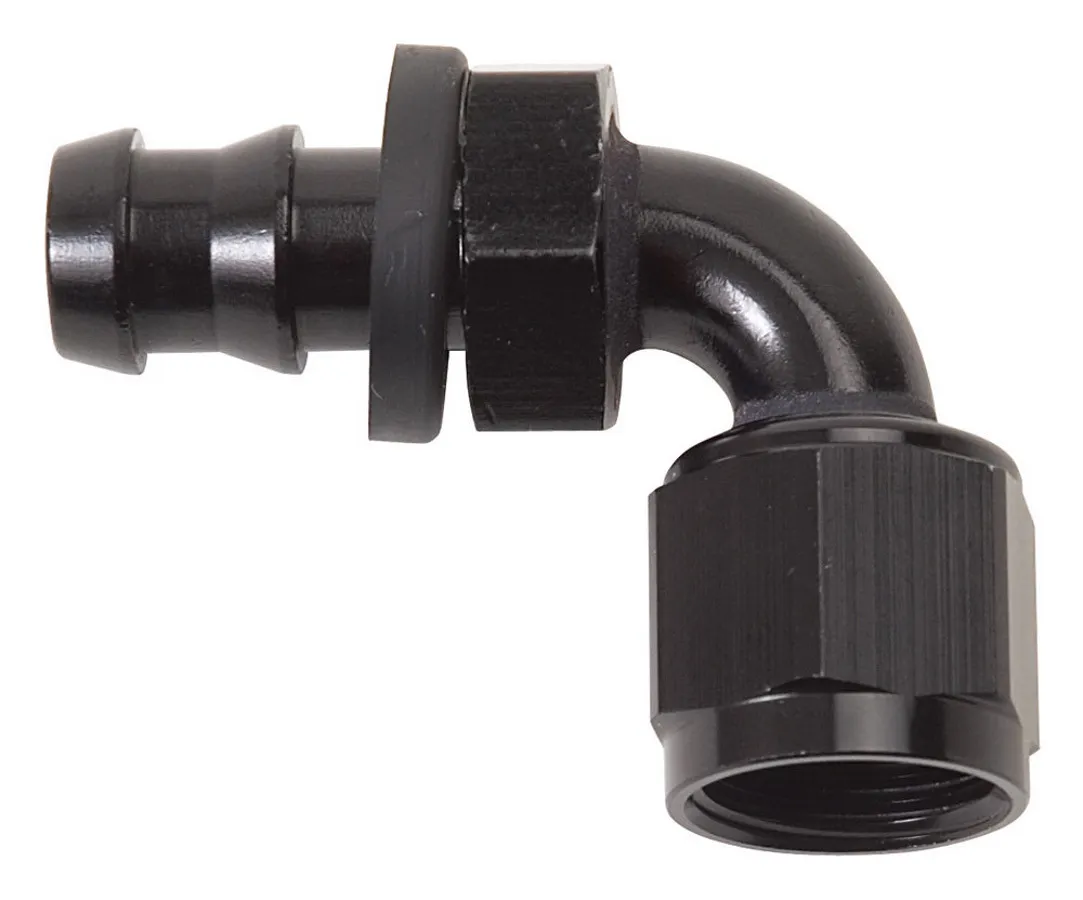 RUSSELL Twist-Lok Hose End #8 90 Deg Black 624173