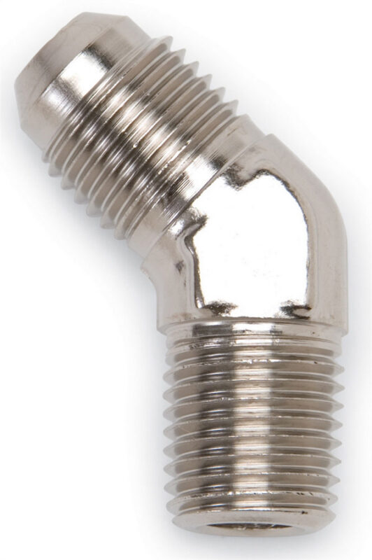 Allstar Performance -3 To 1/8 NPT 45 Degree Adapter Fitting – Steel, For Brake & Oil Lines - View #2