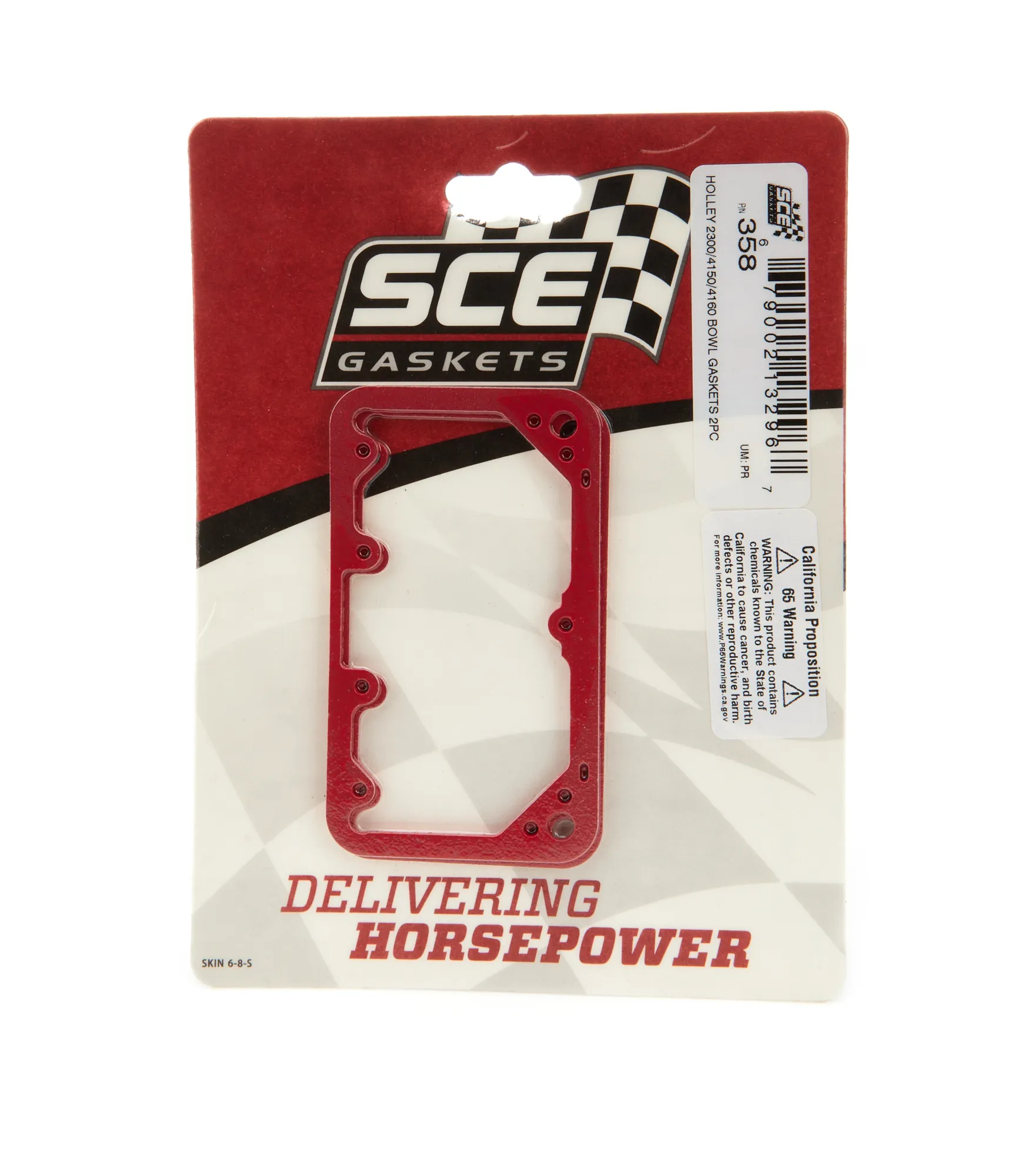 SCE GASKETS Fuel Bowl Gaskets 2pk Holley 2300/4150/4160 358